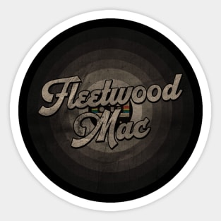 Fleetwood First Name Retro Tape Pattern Vintage Styles Sticker